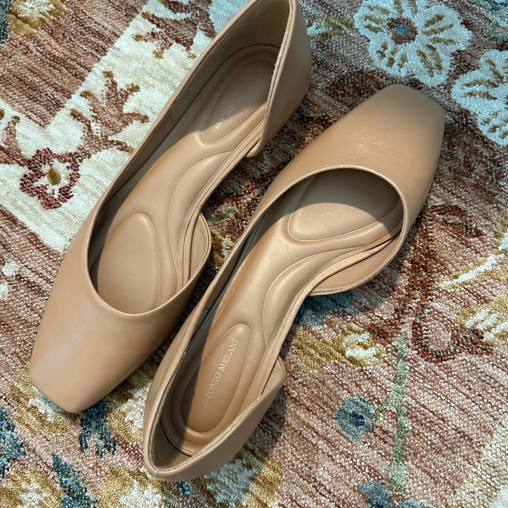 ANTONIO MELANI Beige Leather Loafers